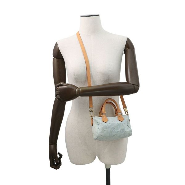 ルイヴィトン ハンドバッグ モノグラム・デニム ナノ・スピーディ M11212 LOUIS VUITTON ヴィトン 2way ショルダーバッグ