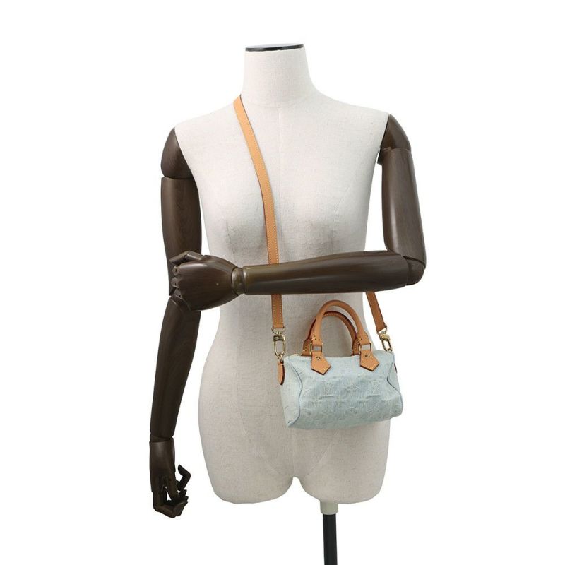 ルイヴィトン ハンドバッグ モノグラム・デニム ナノ・スピーディ M11212 LOUIS VUITTON ヴィトン 2way ショルダーバッグ