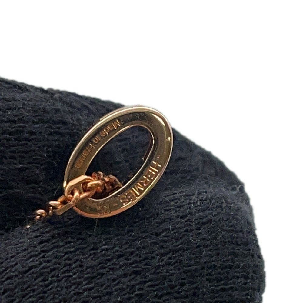 エルメス ネックレス ミニ・ポップアッシュ ブラック/ピンクゴールド金具 HERMES アクセサリー 黒