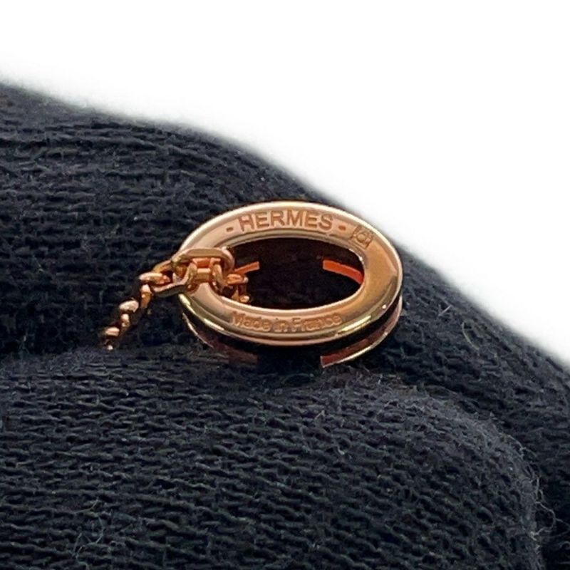 エルメス ネックレス ミニ・ポップアッシュ ブラック/ピンクゴールド金具 HERMES アクセサリー 黒