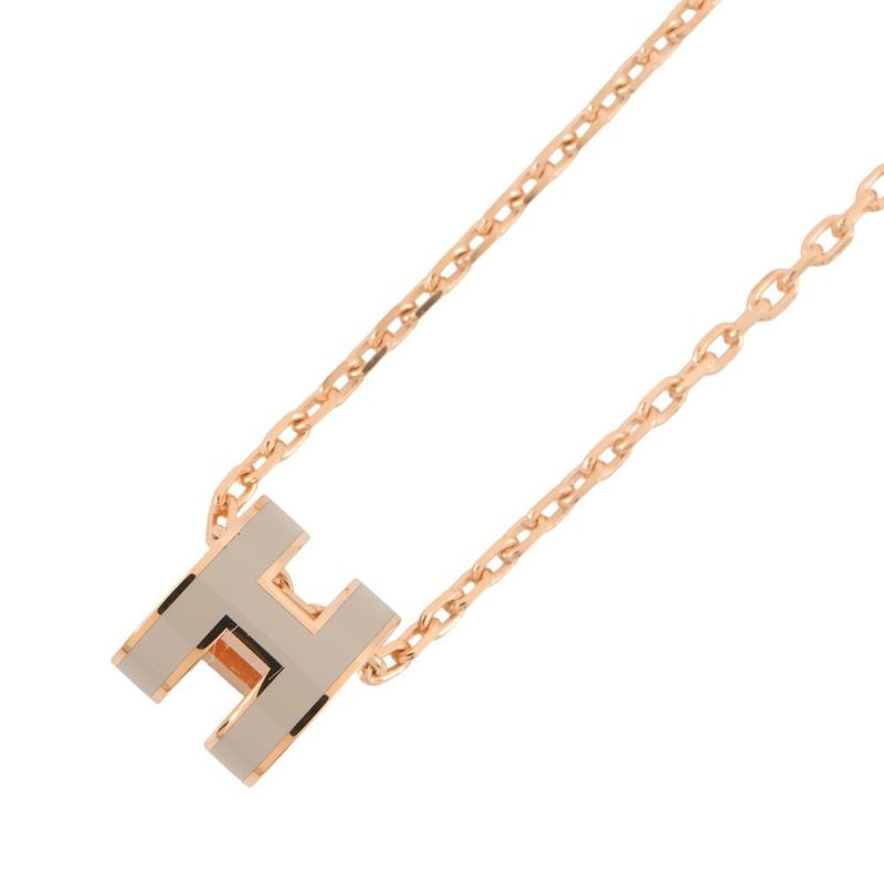 エルメス ネックレス ミニ・ポップアッシュ マロングラッセ/ピンクゴールド金具 HERMES アクセサリー