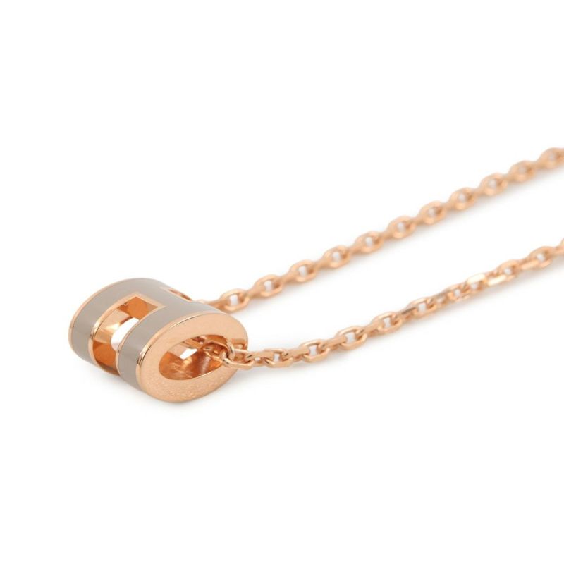 エルメス ネックレス ミニ・ポップアッシュ マロングラッセ/ピンクゴールド金具 HERMES アクセサリー