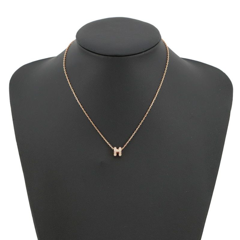 エルメス ネックレス ミニ・ポップアッシュ マロングラッセ/ピンクゴールド金具 HERMES アクセサリー