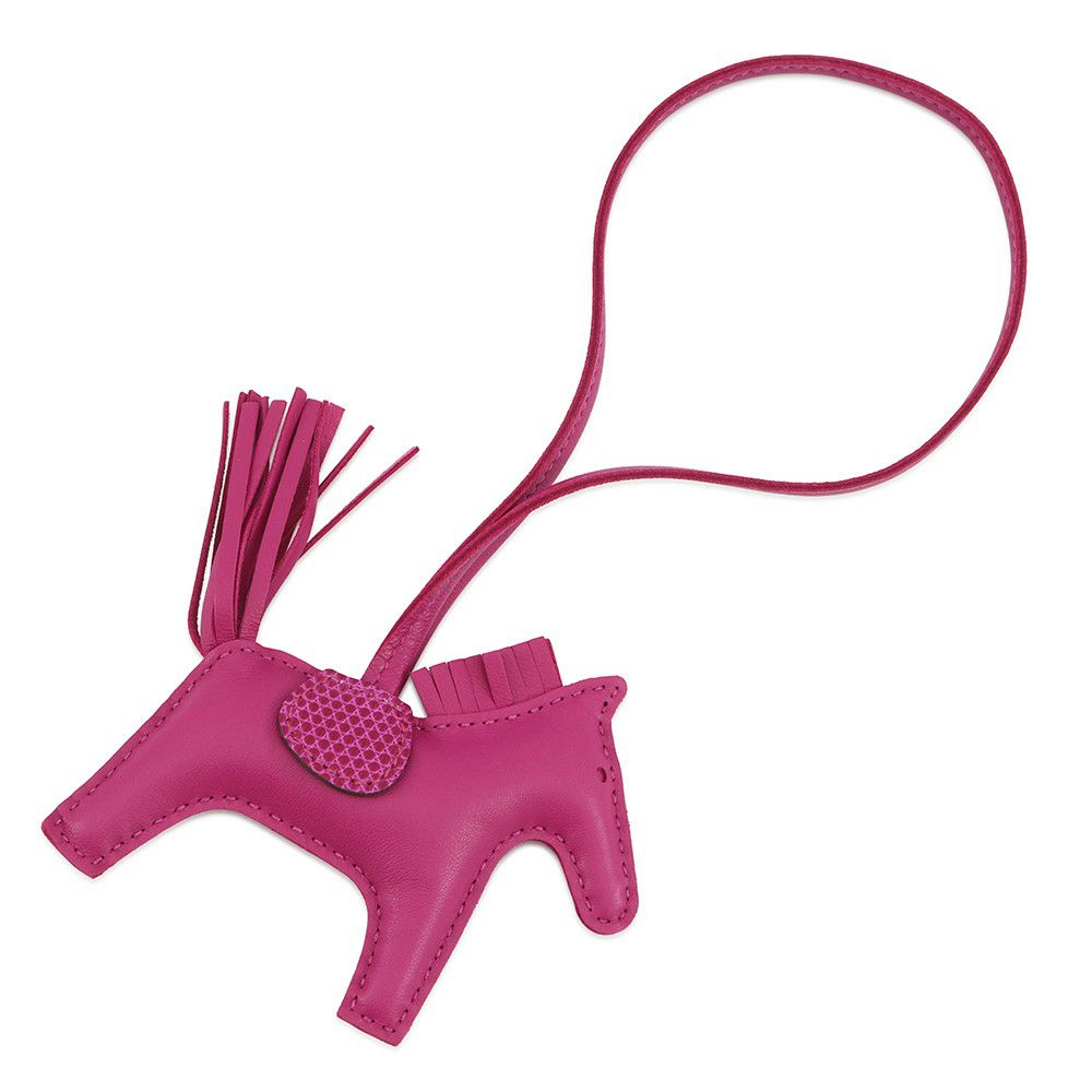 エルメス バッグチャーム ロデオ PM タッチ ローズパープル ラムスキン/リザード U刻印