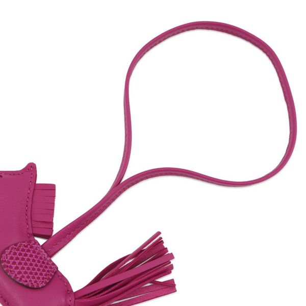 エルメス バッグチャーム ロデオ PM タッチ ローズパープル ラムスキン/リザード U刻印