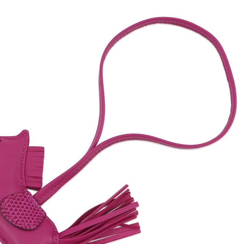 エルメス バッグチャーム ロデオ PM タッチ ローズパープル ラムスキン/リザード U刻印