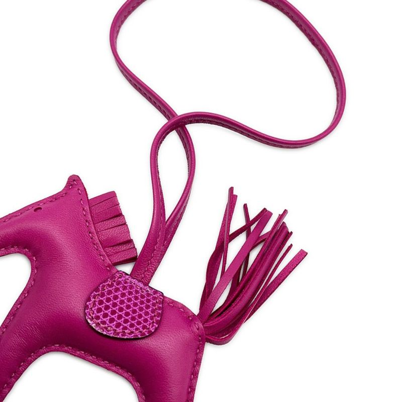 エルメス バッグチャーム ロデオ PM タッチ ローズパープル ラムスキン/リザード U刻印