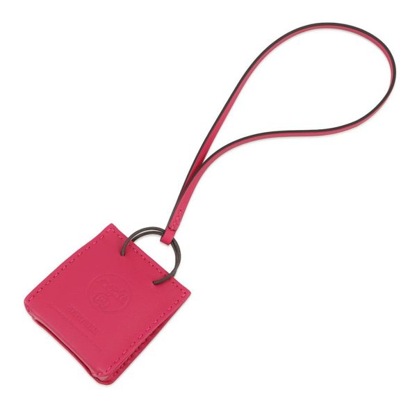 エルメス バッグチャーム ショッパー サックオランジュ ローズメキシコ ラムスキン Y刻印 HERMES 2020年秋冬限定