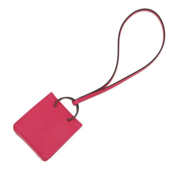 エルメス バッグチャーム ショッパー サックオランジュ ローズメキシコ ラムスキン Y刻印 HERMES 2020年秋冬限定