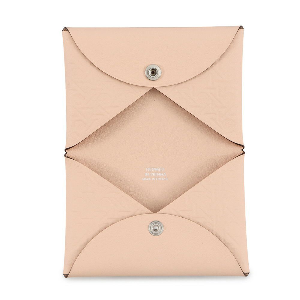 エルメス カードケース カルヴィ ローズエグランタイン スイフト B刻印 HERMES 名刺入れ ウィーン限定