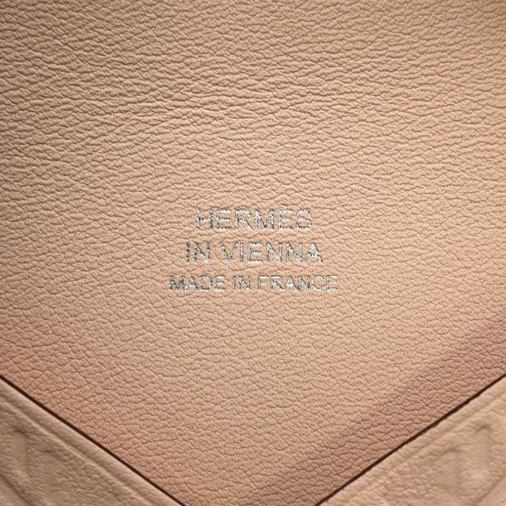 エルメス カードケース カルヴィ ローズエグランタイン スイフト B刻印 HERMES 名刺入れ ウィーン限定