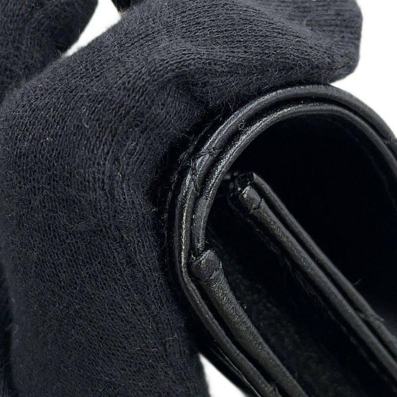 シャネル チェーンウォレット マトラッセ ココマーク フラップ コインパース ラムスキン AP2200 CHANEL 財布 黒