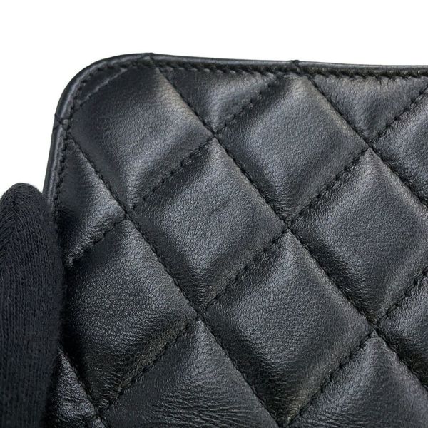 シャネル チェーンウォレット マトラッセ ココマーク フラップ コインパース ラムスキン AP2200 CHANEL 財布 黒
