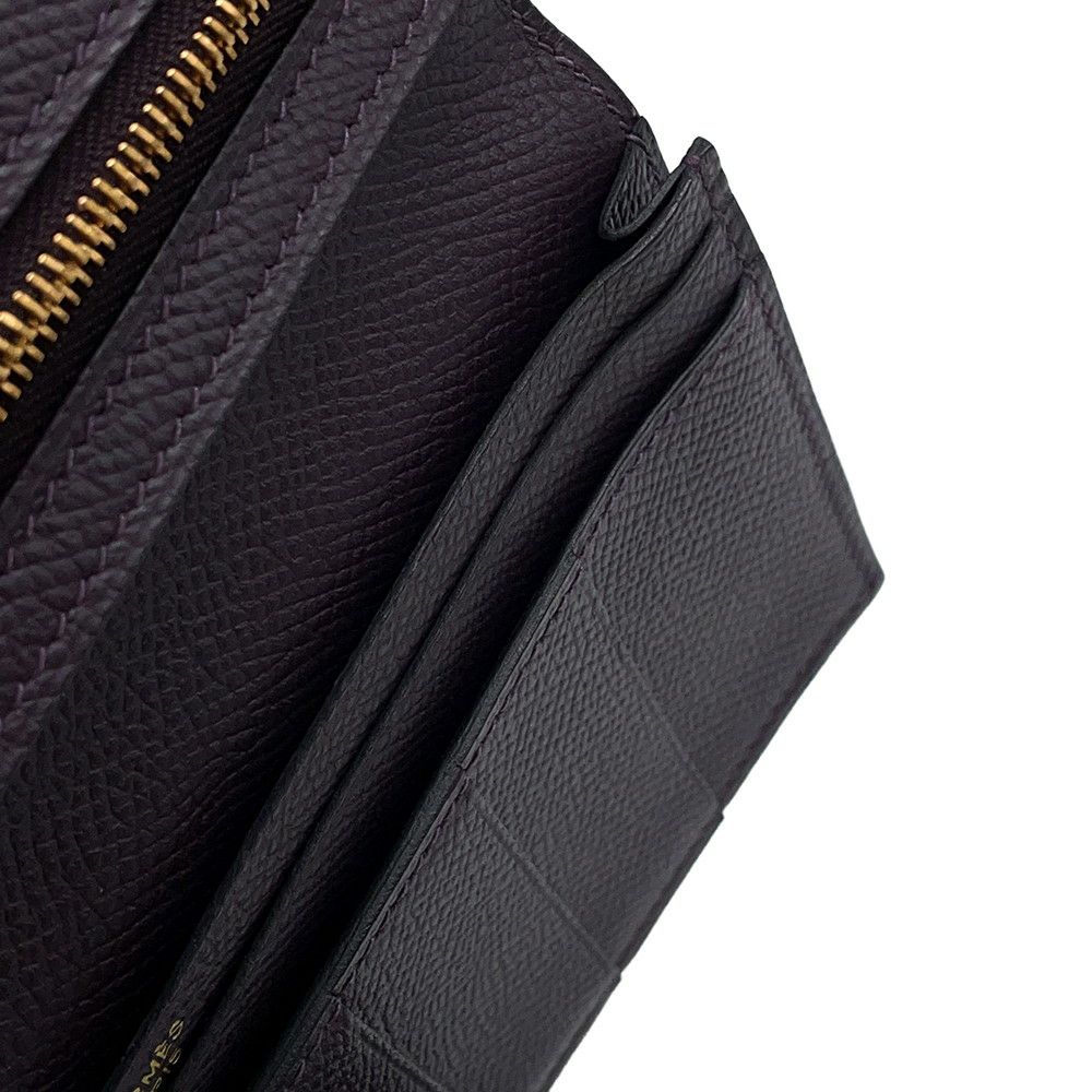 エルメス 長財布 ベアンスフレ レザン/ゴールド金具 エプソン D刻印 HERMES 財布