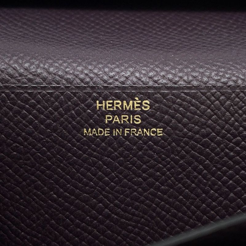 エルメス 長財布 ベアンスフレ レザン/ゴールド金具 エプソン D刻印 HERMES 財布