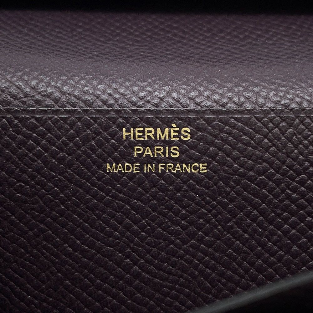 エルメス 長財布 ベアンスフレ レザン/ゴールド金具 エプソン D刻印 HERMES 財布