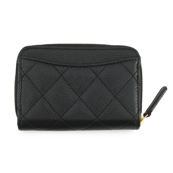 シャネル コインケース クラシック ジップコインパース マトラッセ ココマーク キャビアスキン AP0216 CHANEL 財布 黒