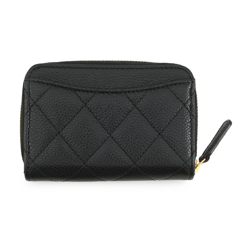シャネル コインケース クラシック ジップコインパース マトラッセ ココマーク キャビアスキン AP0216 CHANEL 財布 黒