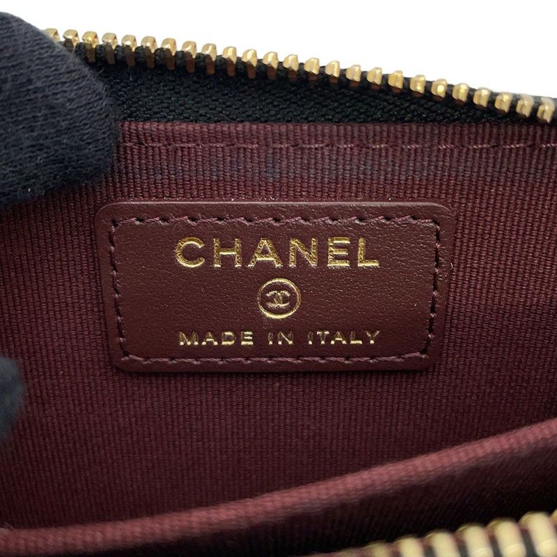 シャネル コインケース クラシック ジップコインパース マトラッセ ココマーク キャビアスキン AP0216 CHANEL 財布 黒
