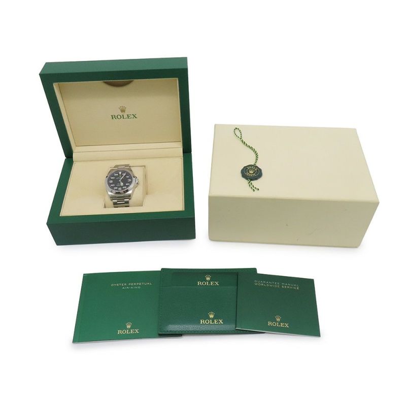 ロレックス エアキング ランダムシリアル ルーレット 126900 ROLEX 腕時計 ウォッチ 黒文字盤