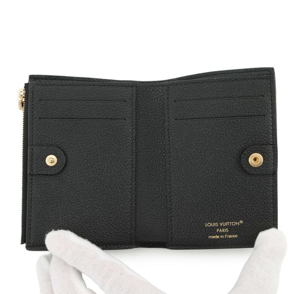 ルイヴィトン 二つ折り財布 モノグラム・アンプラント ポルトフォイユ・リサ M83365 黒 ブラック