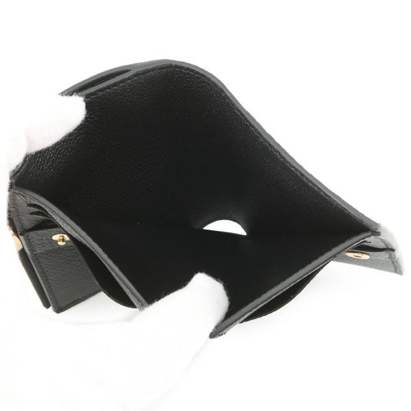 ルイヴィトン 二つ折り財布 モノグラム・アンプラント ポルトフォイユ・リサ M83365 黒 ブラック