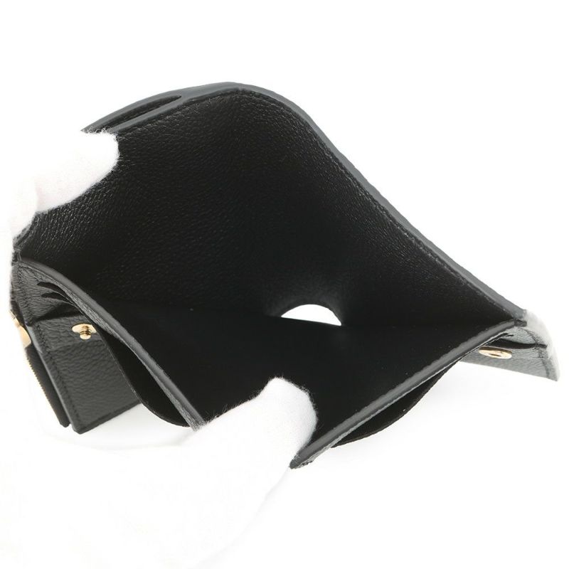 ルイヴィトン 二つ折り財布 モノグラム・アンプラント ポルトフォイユ・リサ M83365 黒 ブラック