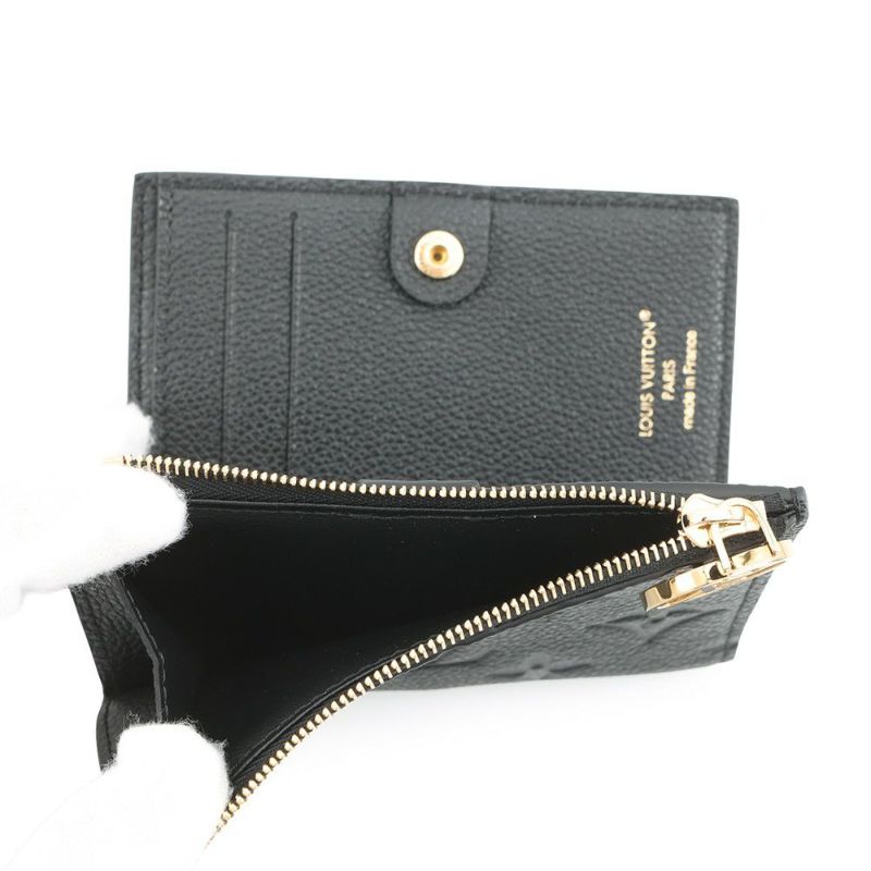 ルイヴィトン 二つ折り財布 モノグラム・アンプラント ポルトフォイユ・リサ M83365 黒 ブラック