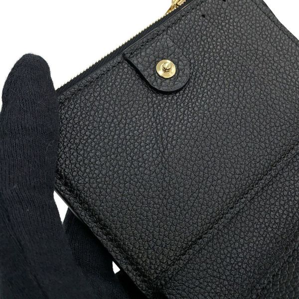 ルイヴィトン 二つ折り財布 モノグラム・アンプラント ポルトフォイユ・リサ M83365 黒 ブラック