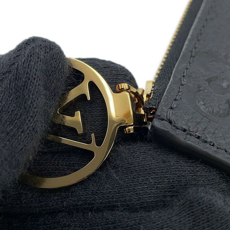 ルイヴィトン 二つ折り財布 モノグラム・アンプラント ポルトフォイユ・リサ M83365 黒 ブラック