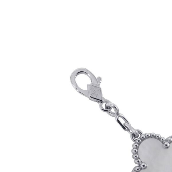 ヴァンクリ ネックレス ヴィンテージ アルハンブラ ネックレス 10モチーフ マザーオブパール K18WG VCARF48500