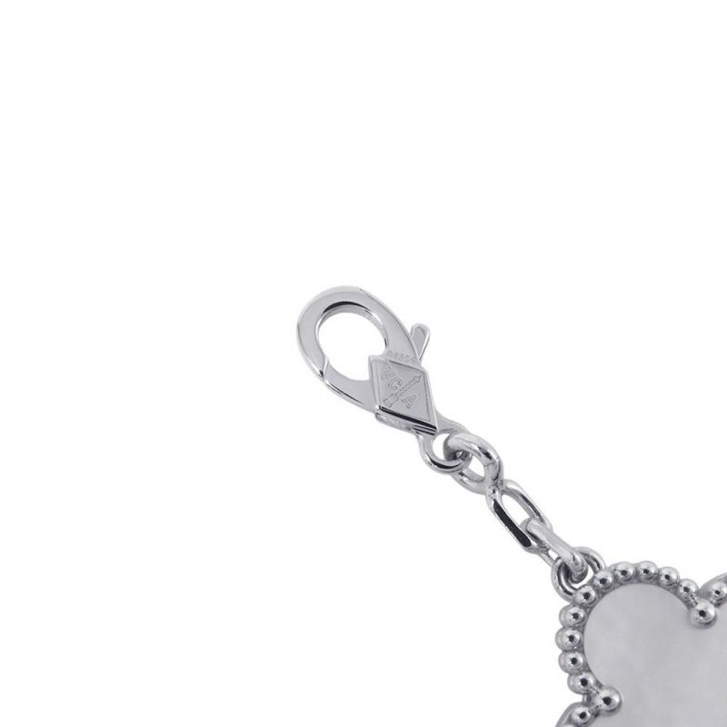 ヴァンクリ ネックレス ヴィンテージ アルハンブラ ネックレス 10モチーフ マザーオブパール K18WG VCARF48500