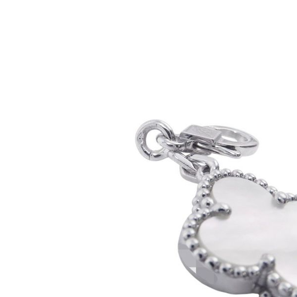 ヴァンクリ ネックレス ヴィンテージ アルハンブラ ネックレス 10モチーフ マザーオブパール K18WG VCARF48500