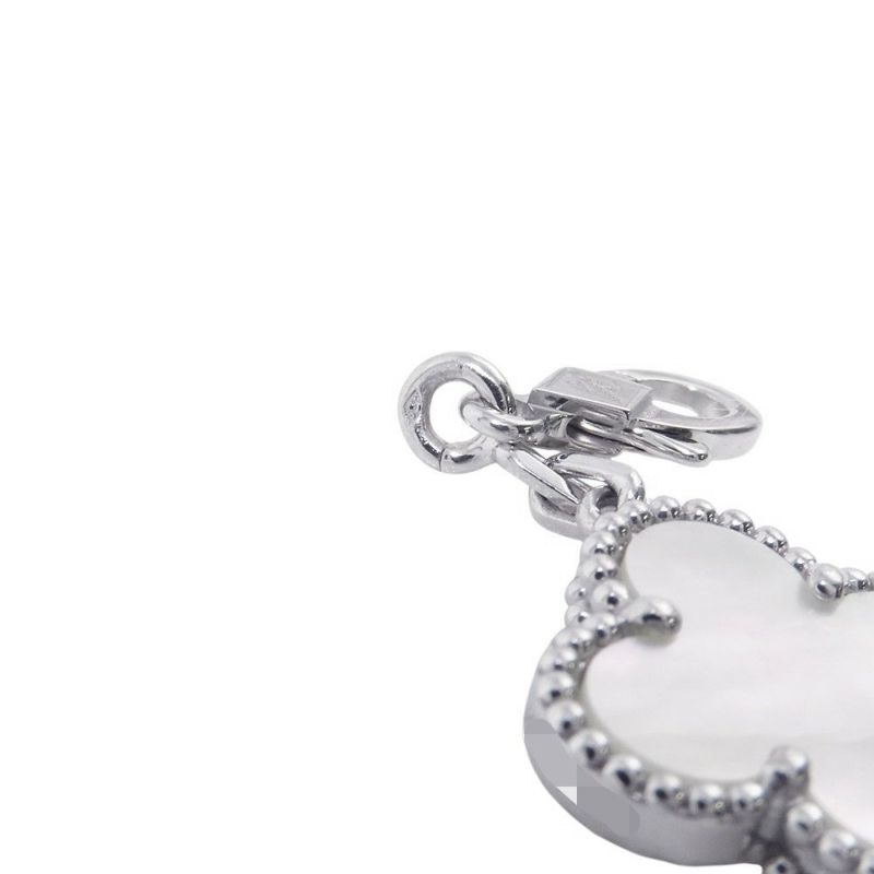 ヴァンクリ ネックレス ヴィンテージ アルハンブラ ネックレス 10モチーフ マザーオブパール K18WG VCARF48500