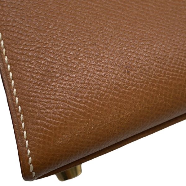 エルメス ハンドバッグ ミニケリー20 外縫い ゴールド/ゴールド金具 クシュベル □B刻印 2wayショルダー