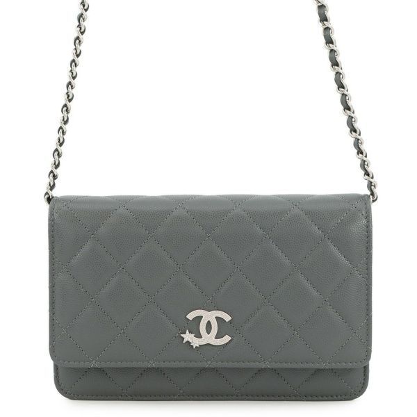 シャネル チェーンウォレット CCコメット マトラッセ ココマーク キャビアスキン AP3723 CHANEL 財布
