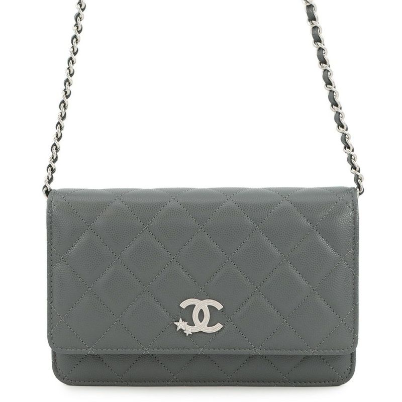 シャネル チェーンウォレット CCコメット マトラッセ ココマーク キャビアスキン AP3723 CHANEL 財布