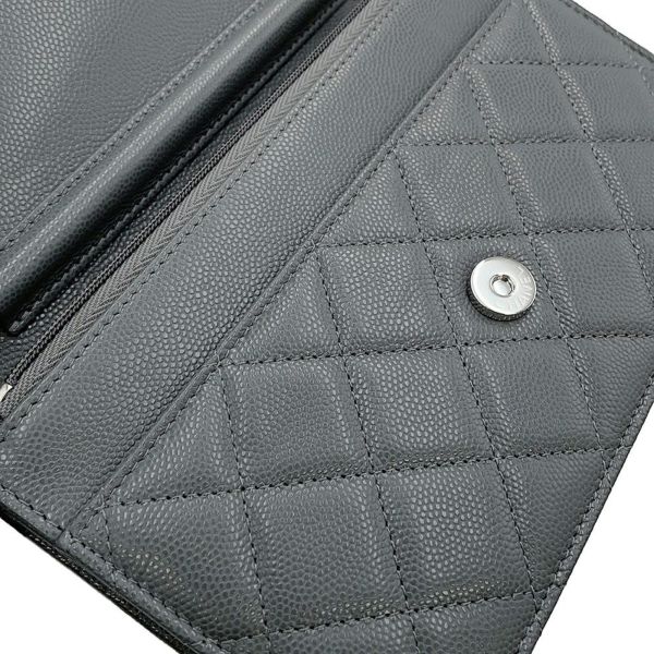 シャネル チェーンウォレット CCコメット マトラッセ ココマーク キャビアスキン AP3723 CHANEL 財布