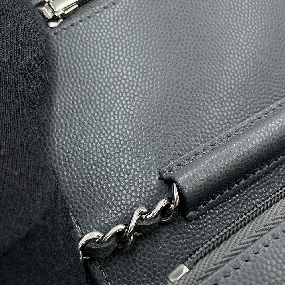 シャネル チェーンウォレット CCコメット マトラッセ ココマーク キャビアスキン AP3723 CHANEL 財布