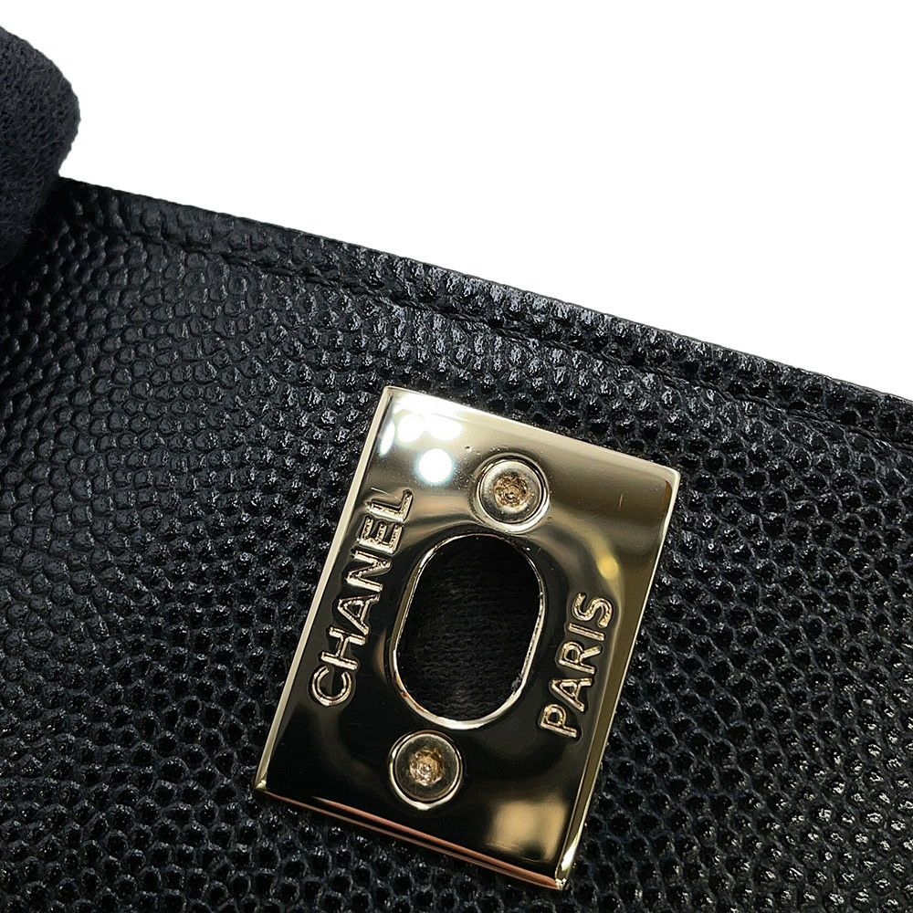 シャネル ハンドバッグ マトラッセ ココハンドル ミニミニ キャビアスキン AP4244 2wayチェーンショルダー 黒