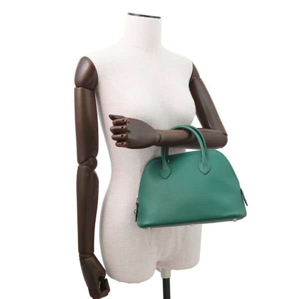 エルメス ボリード1923 25 ヴェールジェイド/シルバー金具 エバーカラー Z刻印 2wayショルダー