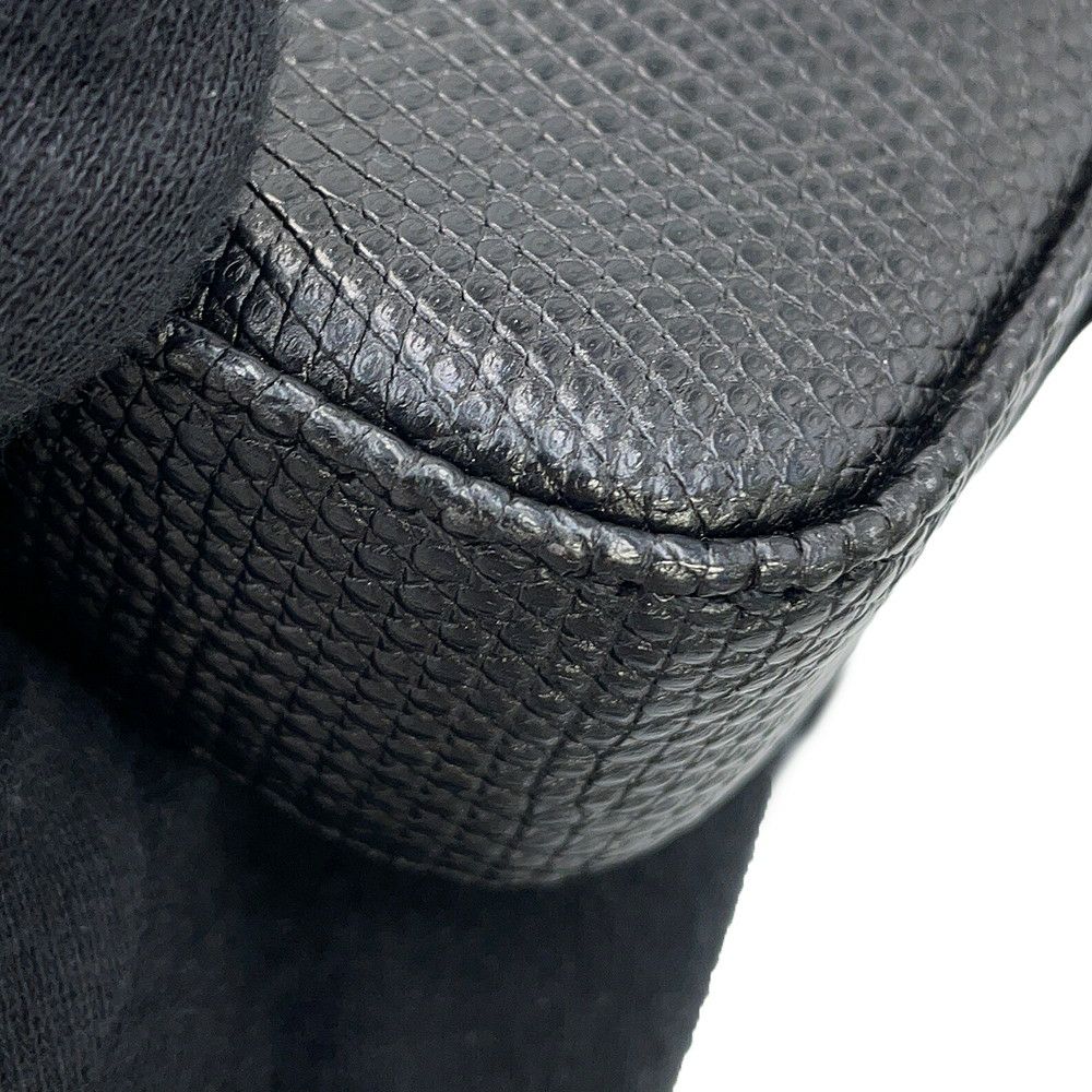 シャネル チェーンウォレット ココマーク リザード A82527 CHANEL ポシェット 財布 黒