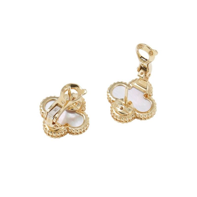 ヴァンクリーフ&アーペル ピアス ヴィンテージ アルハンブラ イヤリング マザーオブパール K18YG VCARA44100