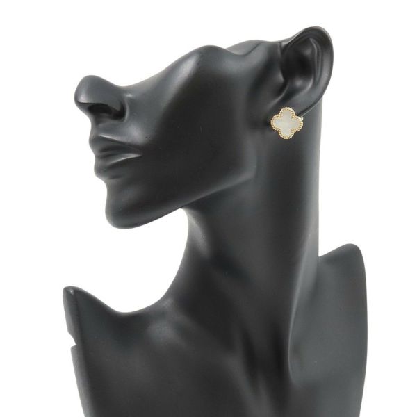 ヴァンクリーフ&アーペル ピアス ヴィンテージ アルハンブラ イヤリング マザーオブパール K18YG VCARA44100