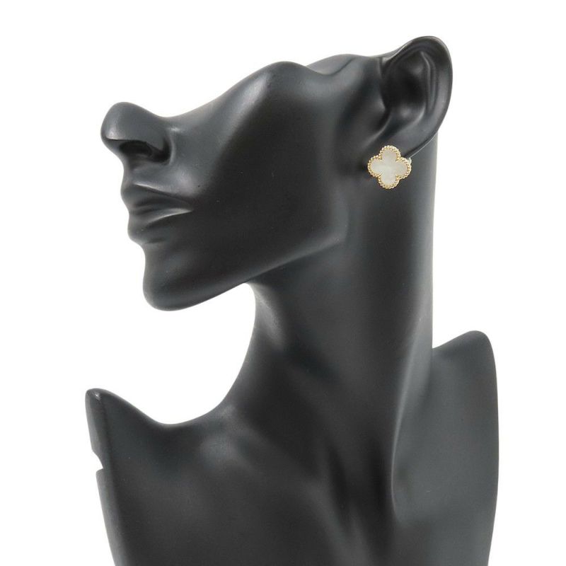 ヴァンクリーフ&アーペル ピアス ヴィンテージ アルハンブラ イヤリング マザーオブパール K18YG VCARA44100