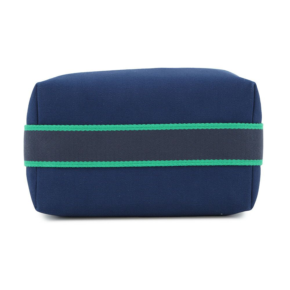 エルメス ポーチ ブリッド・ア・ブラックPM ネイビー/グリーン/シルバー金具 キャンバス HERMES バッグ 小物入れ