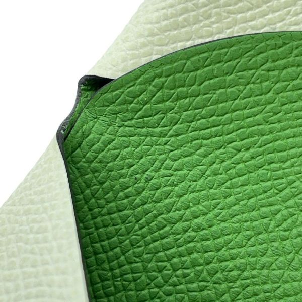 エルメス コインケース カルヴィ デュオ ヴェルソ ヴェールフィズ/ヴェールユッカ/シルバー金具 エプソン W刻印 財布