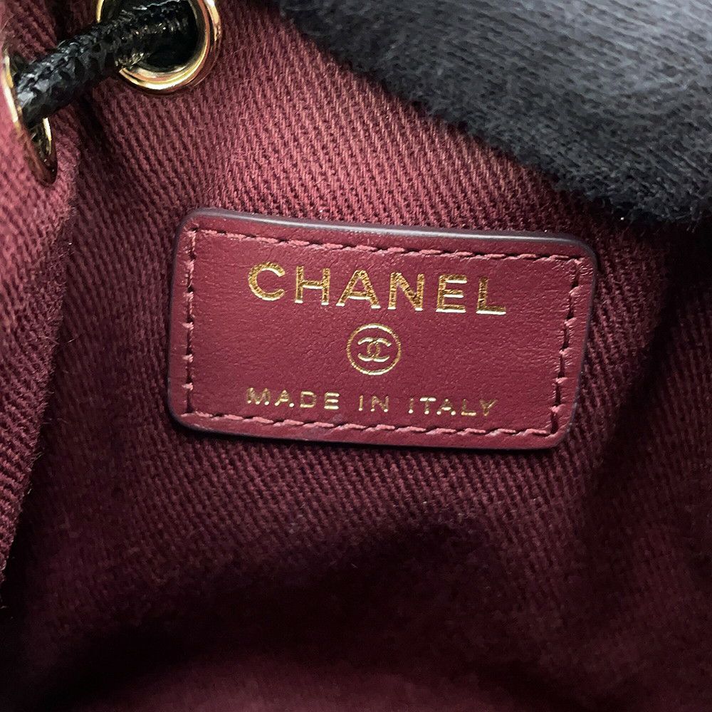 シャネル チェーンショルダーバッグ マトラッセ ココマーク キャビアスキン AS2353 CHANEL ミニバッグ 黒