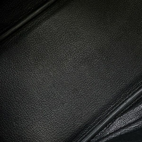 エルメス バーキン30 ブラック/シルバー金具 トゴ □R刻印 HERMES Birkin ハンドバッグ 黒