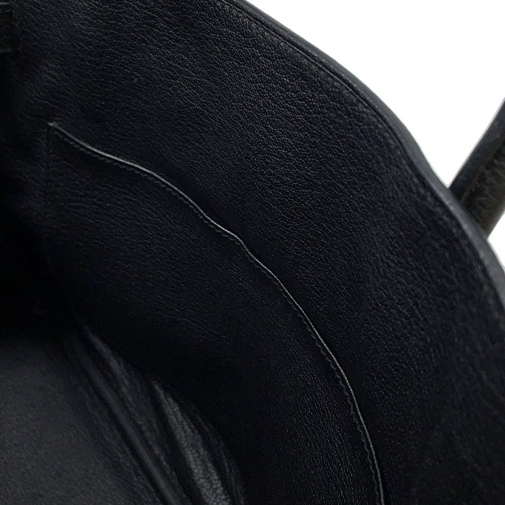 エルメス バーキン30 ブラック/シルバー金具 トゴ □R刻印 HERMES Birkin ハンドバッグ 黒